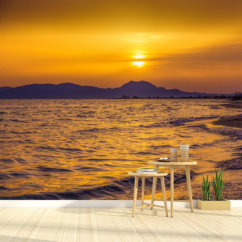 Beautiful Seascape Mural Horizontal Photography Eco-friendly for Bathroom Floor