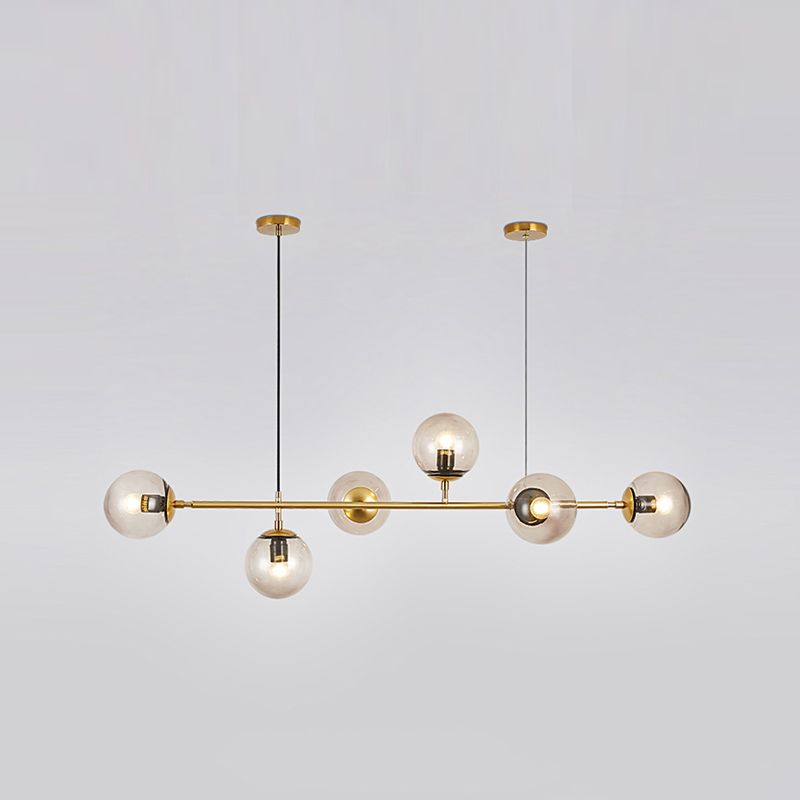 Nordic Dining Chandelier Lamp Dining Room Modern Glass Shade Ceiling Hanging Lamp Fixture