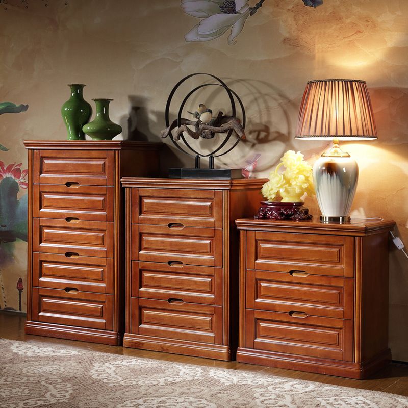 Rectangle Wood Side Cabinet Soft Close Drawers Storage Cabinet