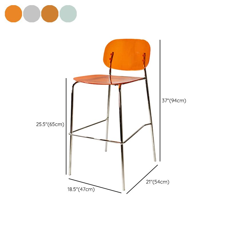 Plastic Bar Stools Industrial Style Backless Bar Stools with Footrest