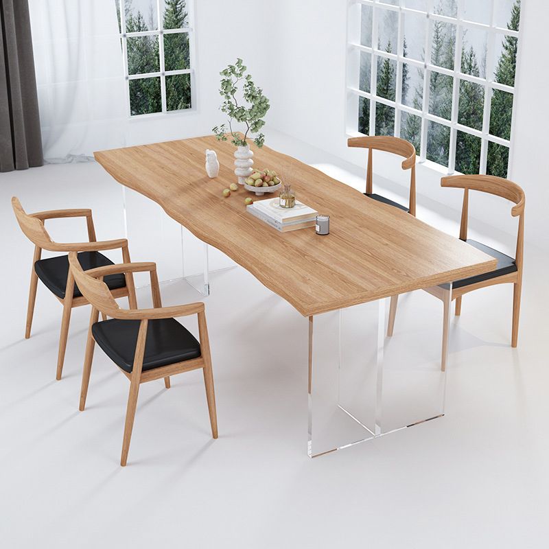 1/3/4/5 Pieces Modern Dining Set Rectangle Pine Wood Dining Table for Kitchen