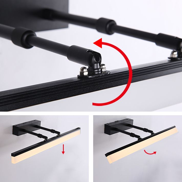 Minimalistic Mirror LED Wall Light Sconces with Acrylic Shade for Bathroom