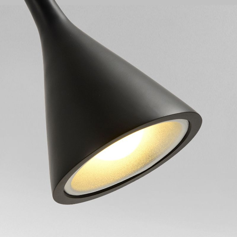 Macaroon -stijl kegel wandlamp 6 "brede metalen schaduw minimalisme wandmontage verlichting met 23,5" verstelbare gesuspendeerde draad