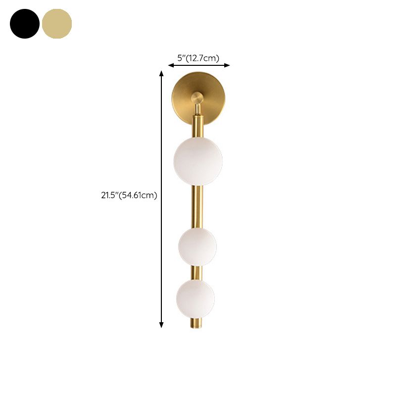 Nordic Style Vanity Light Ball Shape Vanity Lamp with Glass Shade for Shower Room