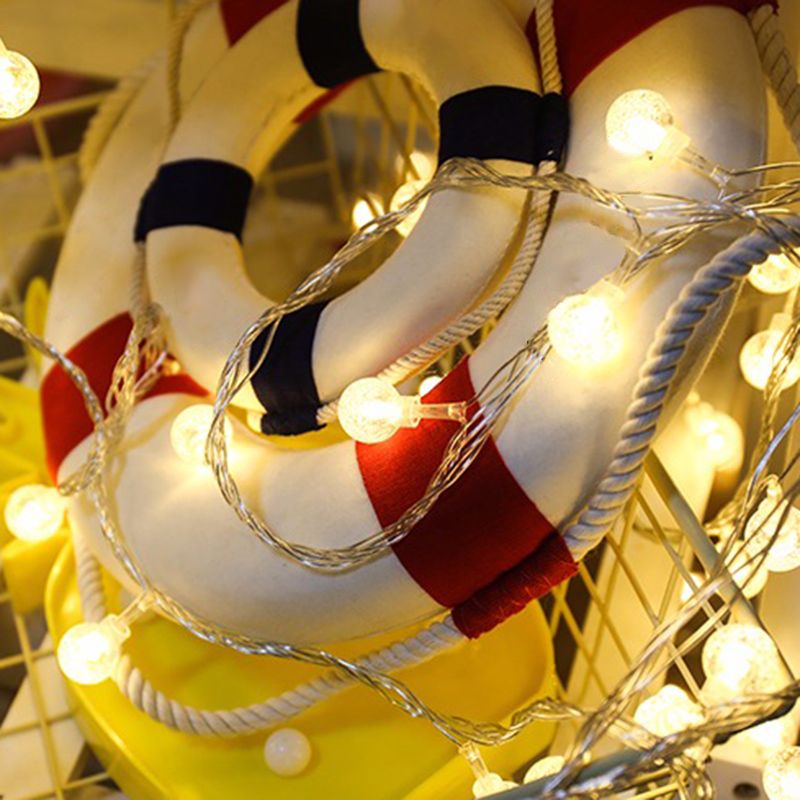 Shaded Girls Bedroom LED Fairy Lamp Plastic Artistic Battery Powered String Lighting