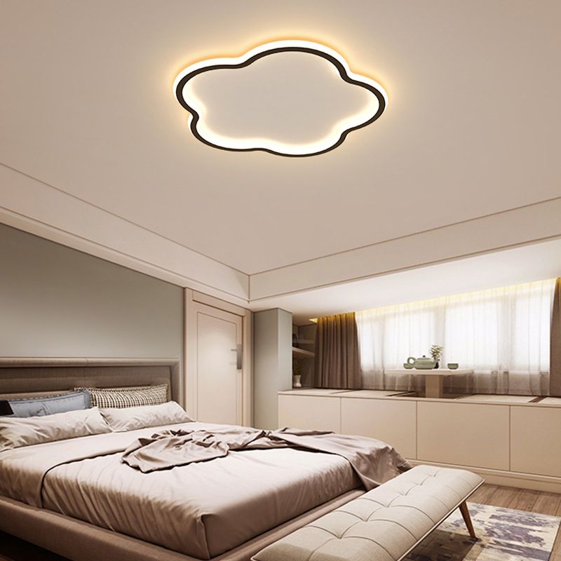 Flower Bedroom Flush Ceiling Light Metal LED Simplicity Flush Mount Light Fixture