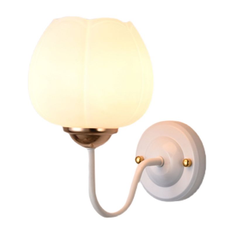 Modern Simple Vanity Light Ball Shape Vanity Lamp with Glass Shade for Shower Room