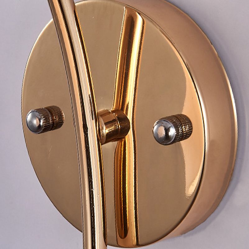 Glasgeometrische Wandbeleuchtung mit modernen Stil 1 Lichtwandmontiertes Leuchten in Gold