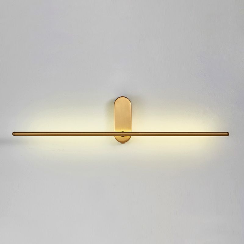 Acryl messing LED -muur sconce in moderne beknopte stijl koper lineair wandlicht voor binnenruimtes