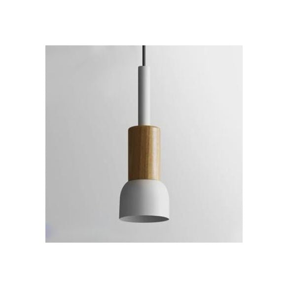 Barrel/Dome/Cone Metal Suspension Pendant Modernism 1 Light White/Yellow/Green Hanging Ceiling Light