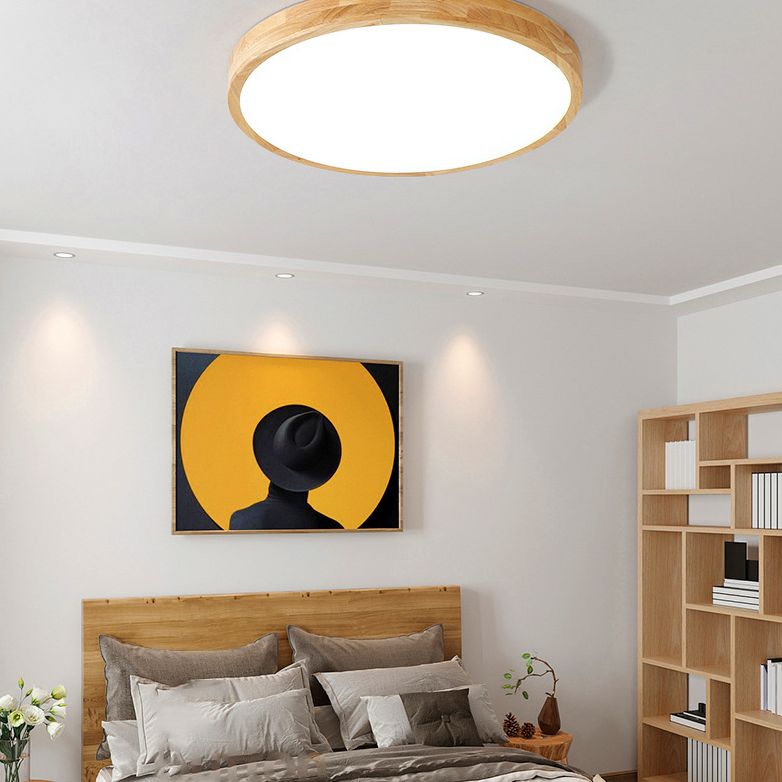 Circular Flush Mount Light Fixture Modern Wood Flush Mount