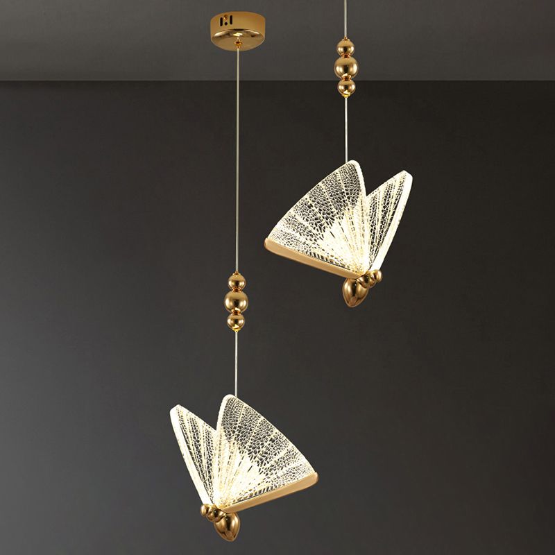 Simplicité moderne Butterfly Plafond Suspension lampe de plafond acrylique Fixage de plafond pour restaurant