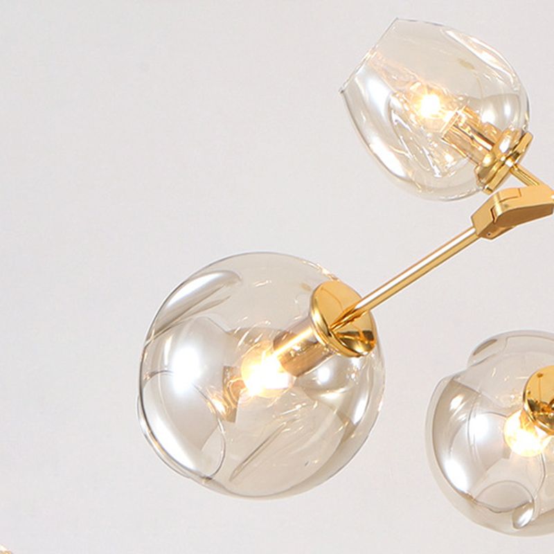Modern Style 3/5 Light Chandelier Light Branching Style Glass Shade Ceiling Light