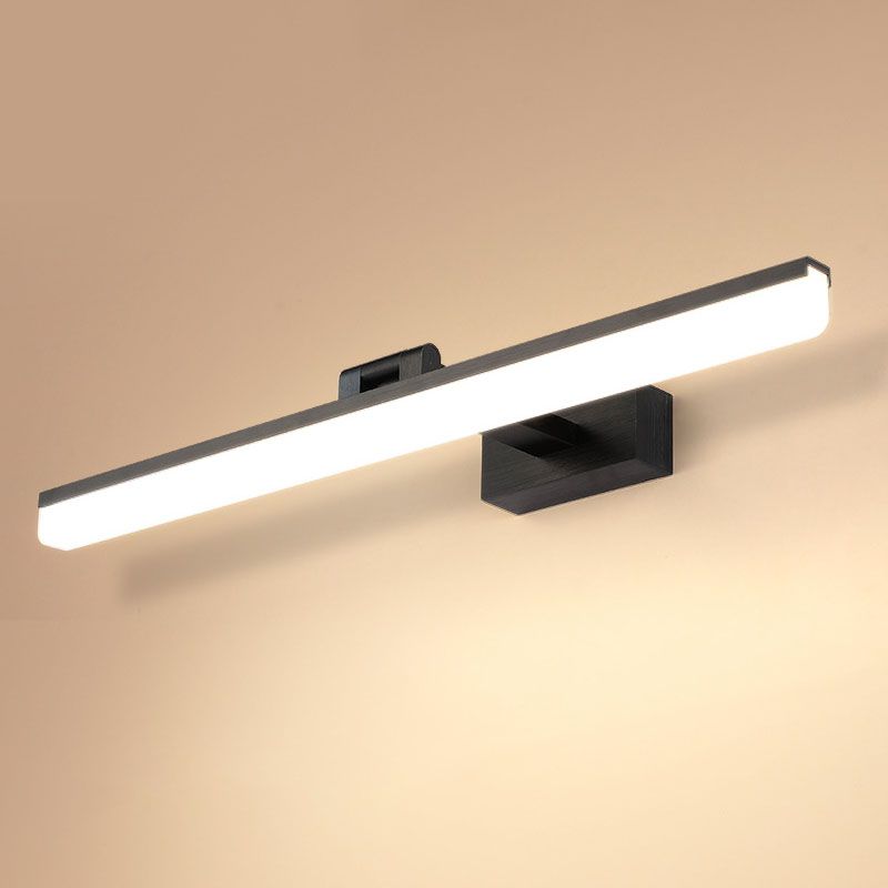Metal 1-Light Linear Shade Wall Sconce Modern Style Mirror Wall Mount Light Fixture