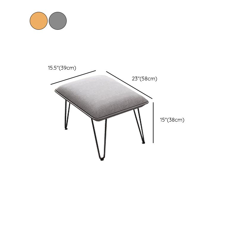 Modern Glider Chair Pure Color Metal Dark Legs Rocking Chair with Ottoman