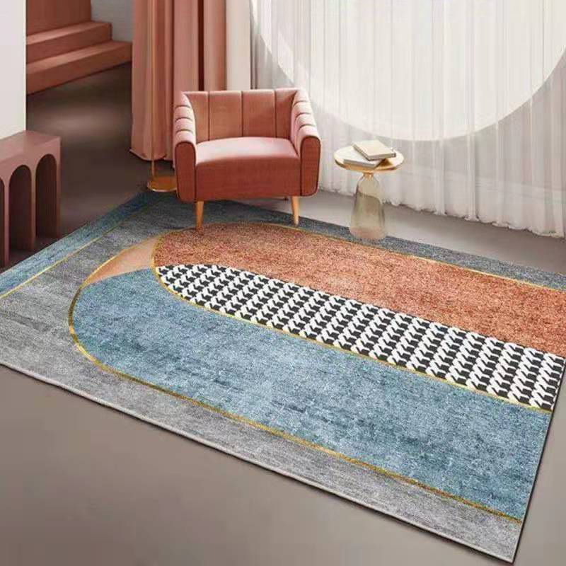 Luxury Graphic Carpet Green Polyester Carpet Stain Resistant Carpet for Drawing Room