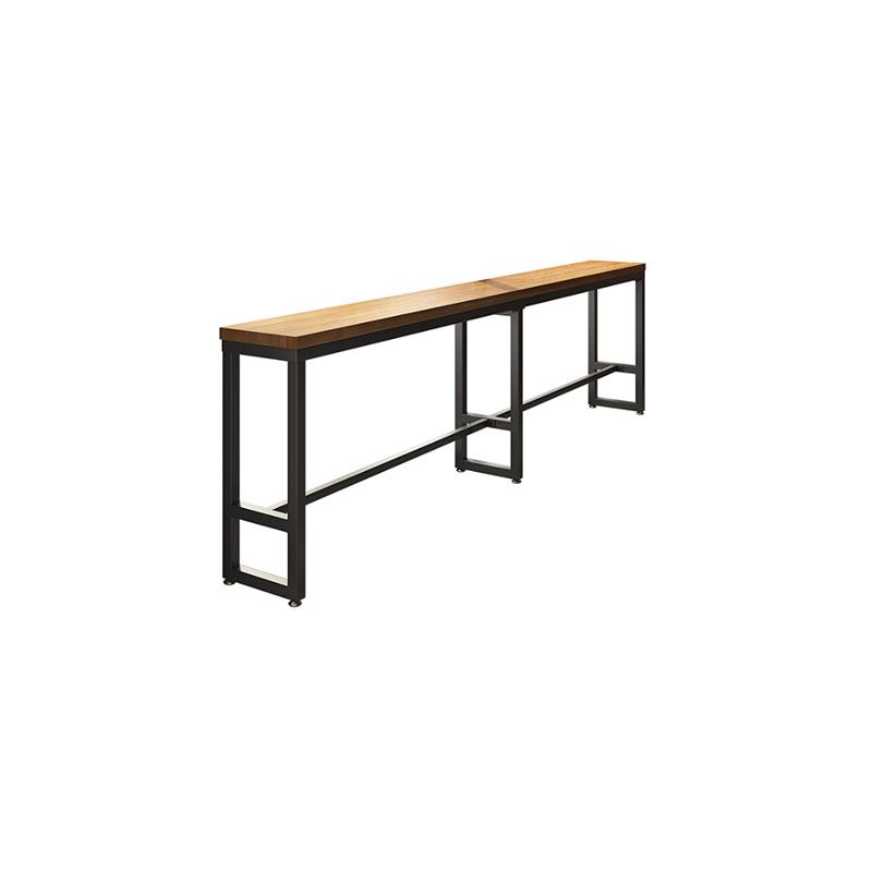 Solid Wood Bar Table Set 1/7 Pcs Industrial Metal Frame Bar Table and Stools