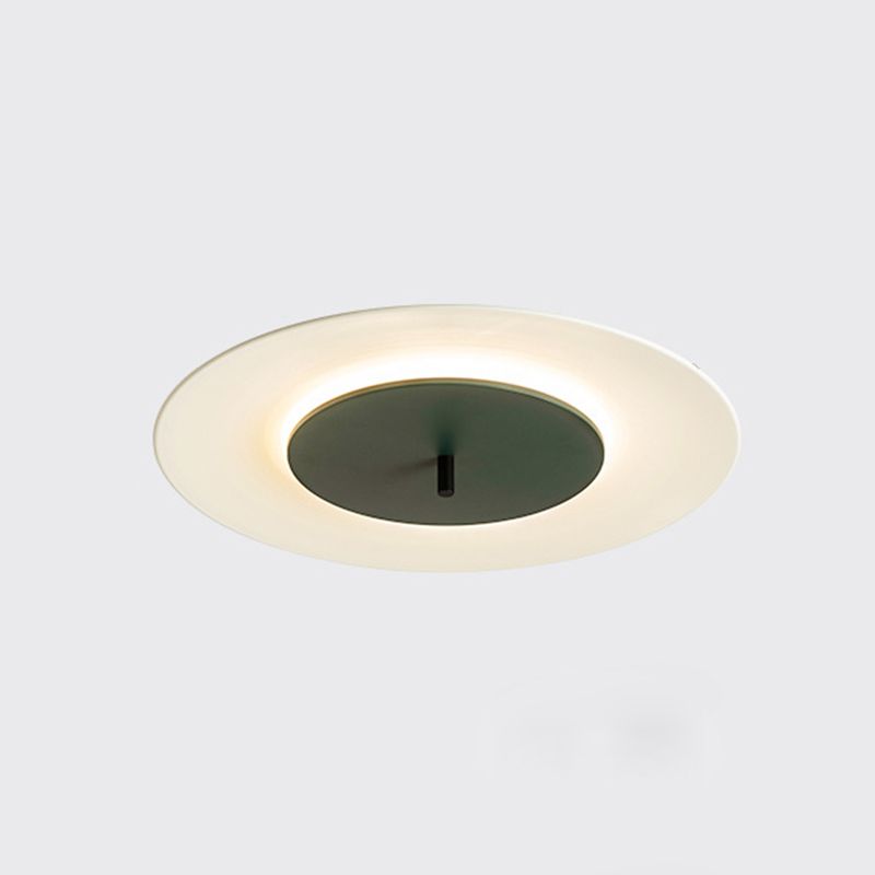 Acrylic Circular LED Flush Mount in Modern Style Iron Macaron Ceiling Fixture for Interior Spaces