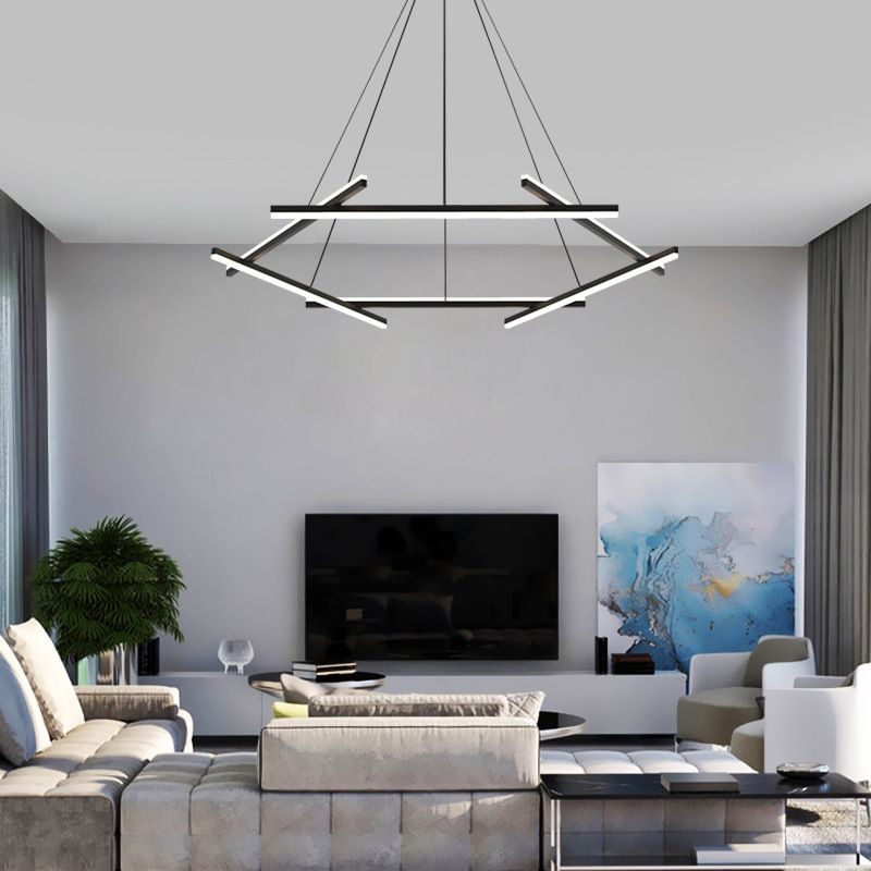 Simple Metal Suspension Light Modern-Style LED Pendant Lighting Fixture