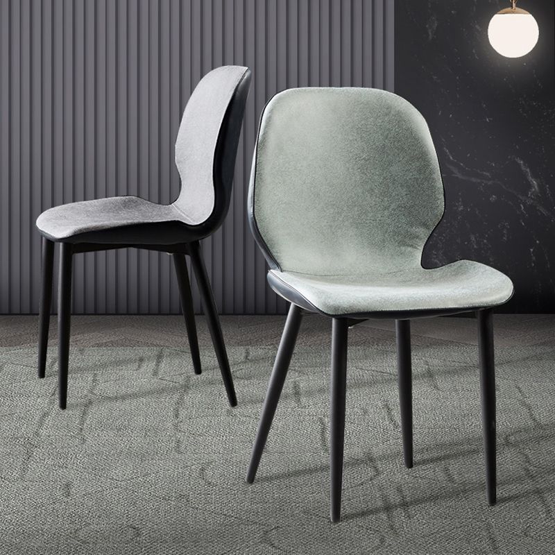 Upholstered Contemporary Restaurant Side Chair Matte Finish Parsons Dining Chair