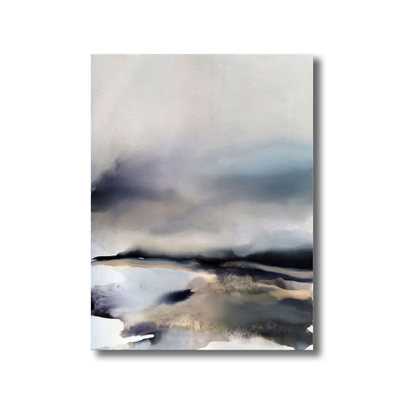 Irregular Abstract Wall Decor Modern Art Canvas Textured Painting in Light Color