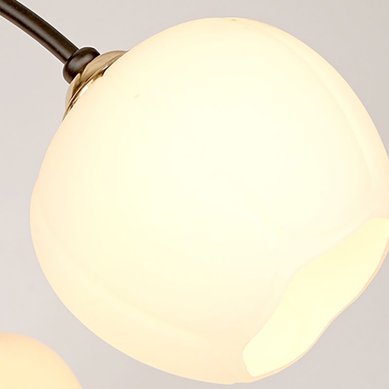 Glas Schwarz Semi Flush Mount Lighting Kugel-minimalistische Deckenleuchte