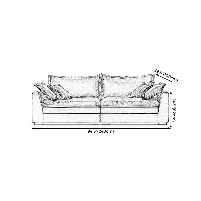 Stationary Stain Resistant Faux Leather Living Room Square Arm Black Sofa