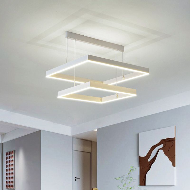 Posto de lámpara LED de aluminio en capas moderna para sala de estar para sala de estar