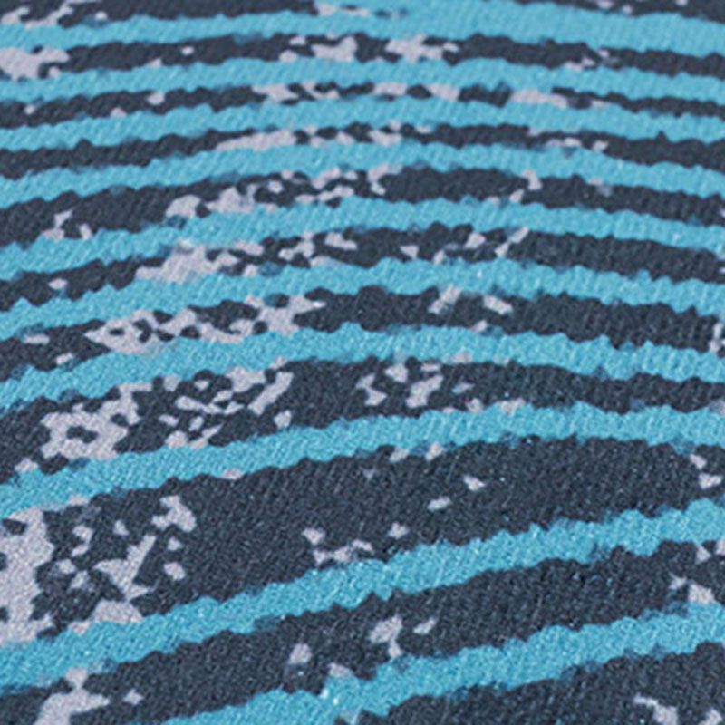 Modern Living Room Area Rug Blue Geometric Pattern Area Carpet Polyester Anti-Slip Rug