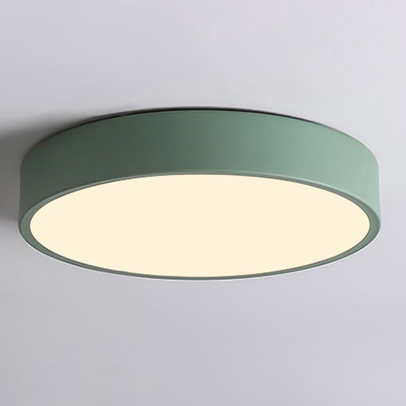 Modern Round Shape Flush Mount Lights Metal Flush Ceiling Light Fixture with Acrylic Shade