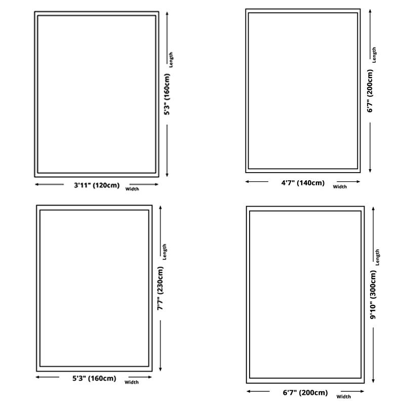 Orange Modern Carpet Polyester Striped Carpet Non-Slip Backing Carpet for Living Room