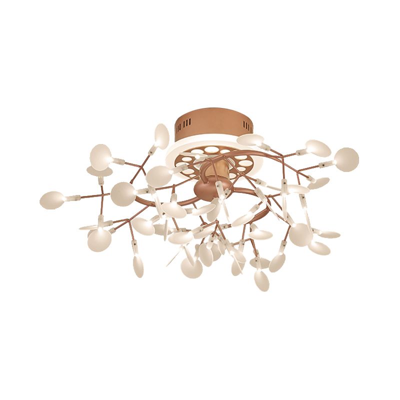 Metallic Branch Deckenlampe Esszimmer Multi-Head atemberaubende Halbblöcke Deckenleuchte in Roségold