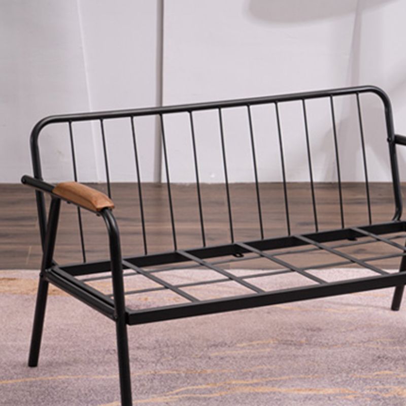 Square Arm Sofa 24.40" Wide 2-seater Sofa with Loose Back for Living Room
