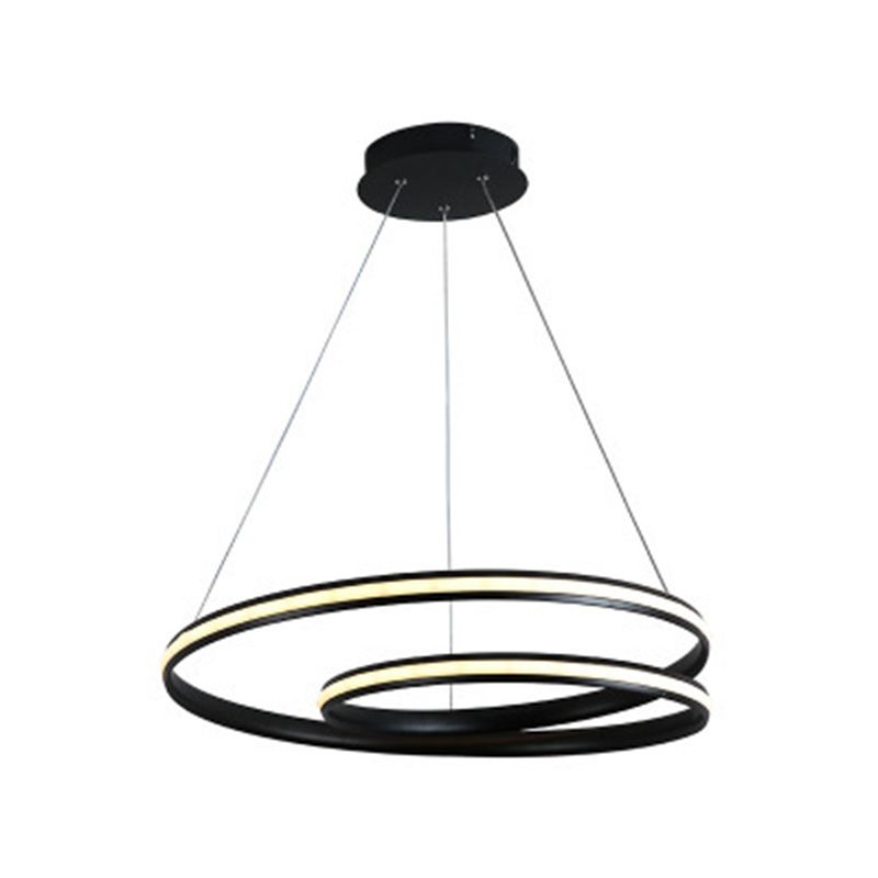 Simplicidad Spiral Posting Lighture Comedor acrílico Candelera LED lineal