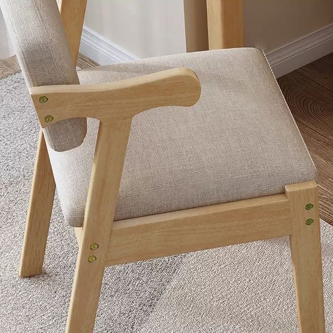 Chaise latéral en bois contemporain avec bras ouvert à l'arrière pour salle à manger pour la maison
