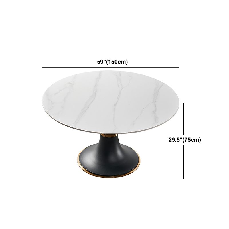 Modern Style Sintered Stone Dining Round Table Set 1/3/4/5/7 Pieces Dining Set