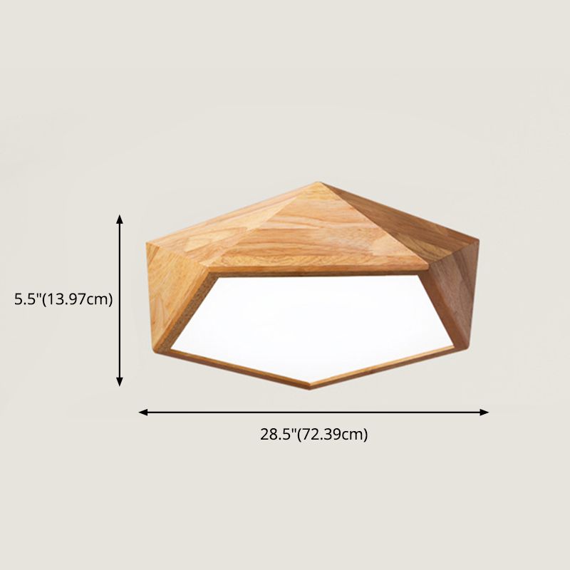 Diamond Wood Flush Mount Ceiling Light Fixture Modern Dining Room Flush Mount Lighting Fixtures