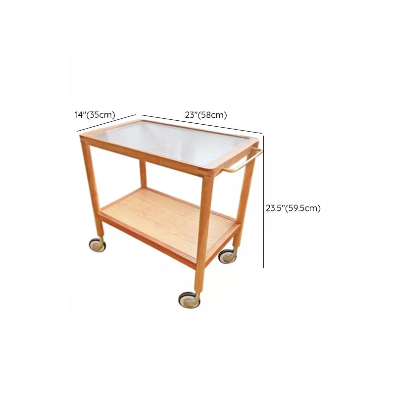 Modern Rectangular End Table Double Tier Corner Table with Storage