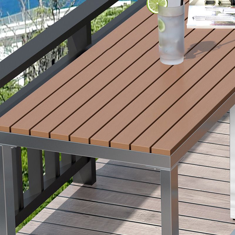 Modern Bar Table Brown Top Dining Table for Kitchen Living Room Coffee Room