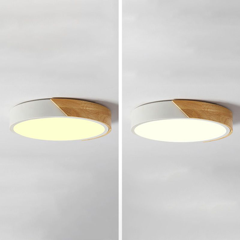 Modern Macaroon Round Shape Ceiling Lamp Iron LED Ceiling Light for Bedroom