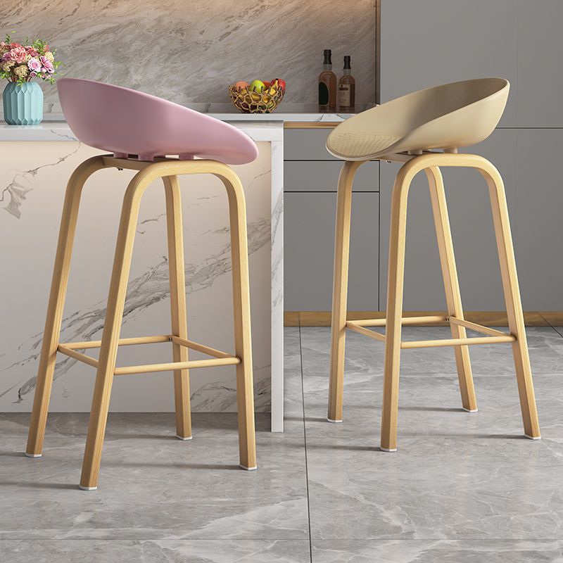 Contemporary Low Back Counter Stool Home Furniture with Footrest