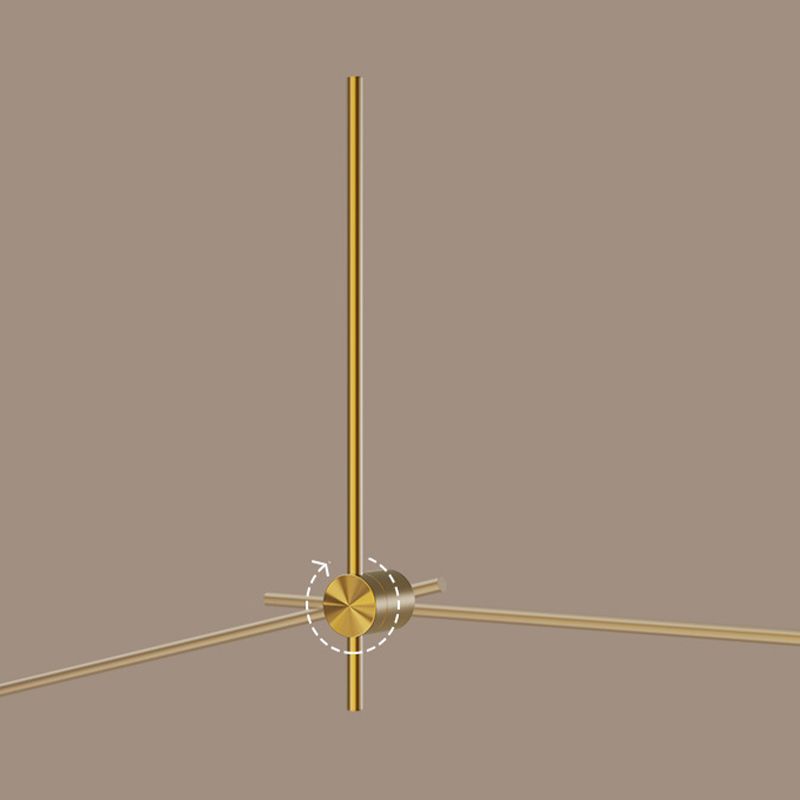 Modern Style Linear Shape Wall Sconce Metal 2 Light Wall Lighting for Bedroom