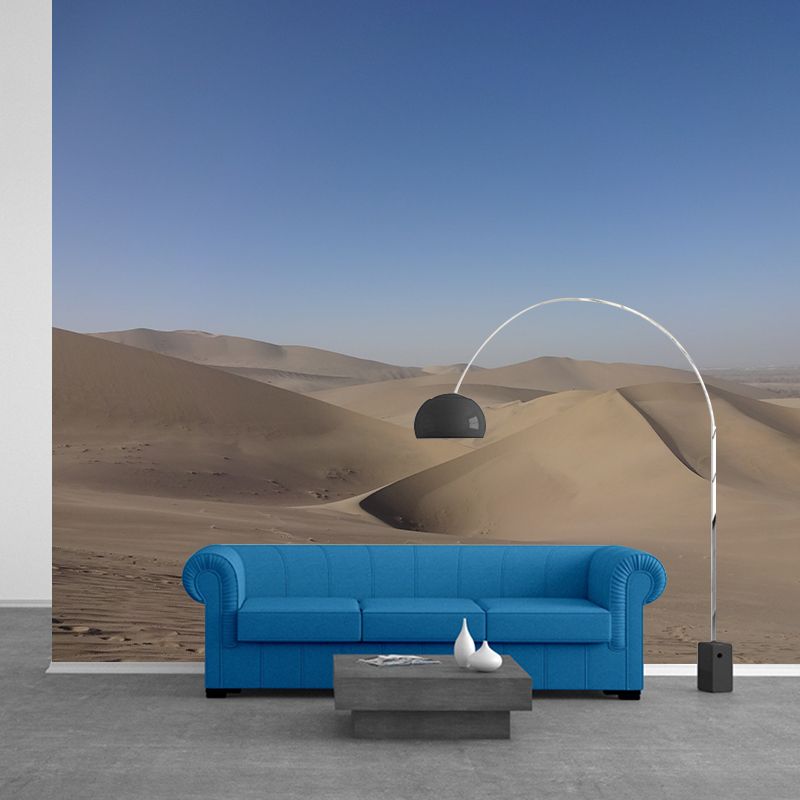 Wind Erosion Desert Wall Mural Modernism Wall Covering for Sitting Room