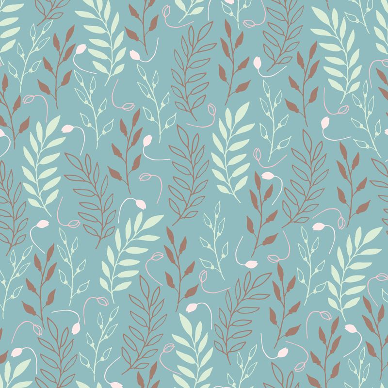 Illustration murale de feuillage de fleurs pour l’intérieur de la maison, couleur douce, taille personnalisée disponible