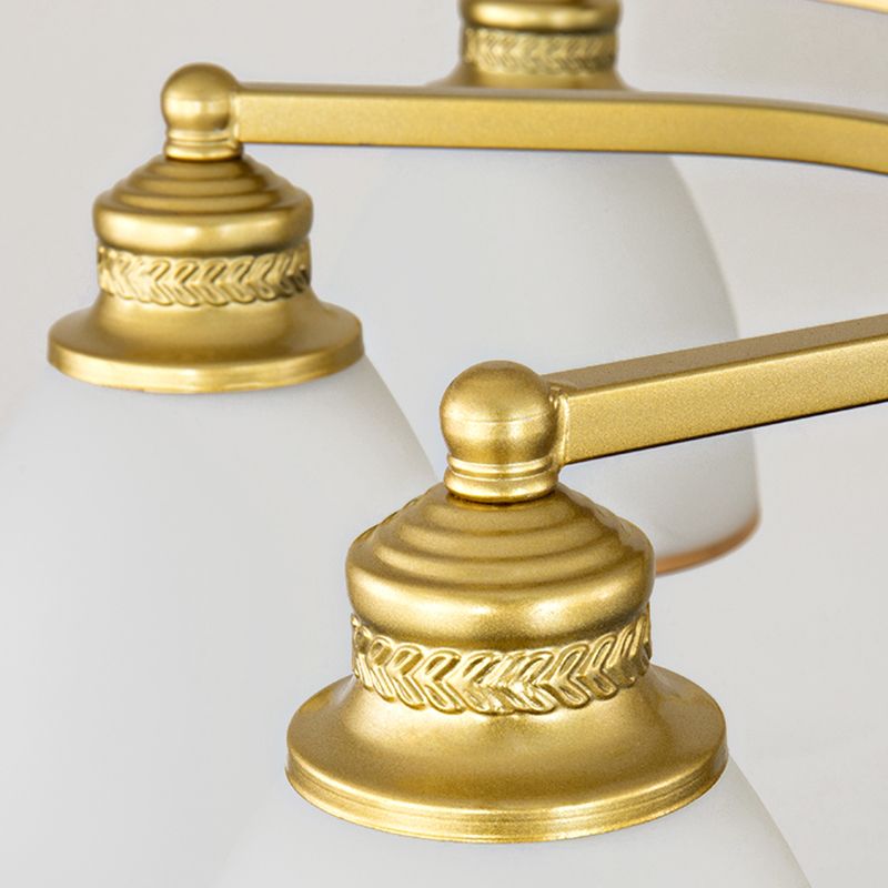 Gold Metal Chandelier Light Fixtures Traditional Multi-Head Hanging Pendant Lamps for Living Room