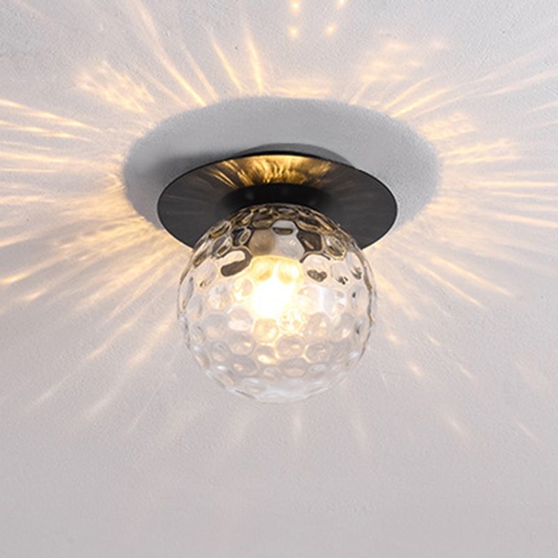 Globe Ceiling Mounted Fixture Minimalist Style Glass Ceiling Mount Light Fixture