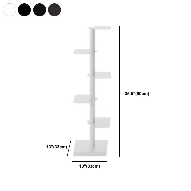 White/Black Bookcase Contemporary Style Bookshelf for Home and Office