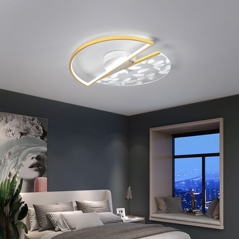 Plafonniers LED à encastrer de style géométrique pour chambre à coucher