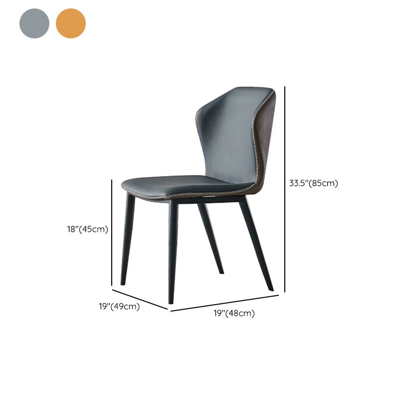 Modern Dinette Set with Solid Back Chairs 1/4/5/6/7 Pcs Gray Stone Dining Table Set