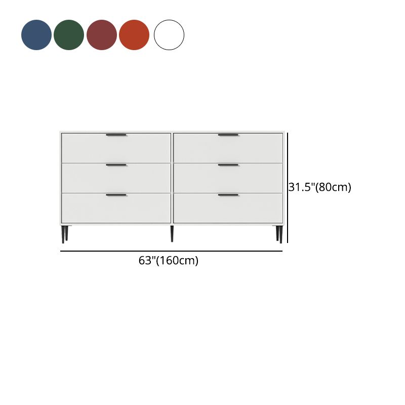 Modern Bar Pulls Accent Chest with 3/6 Drawers and Straight Legs